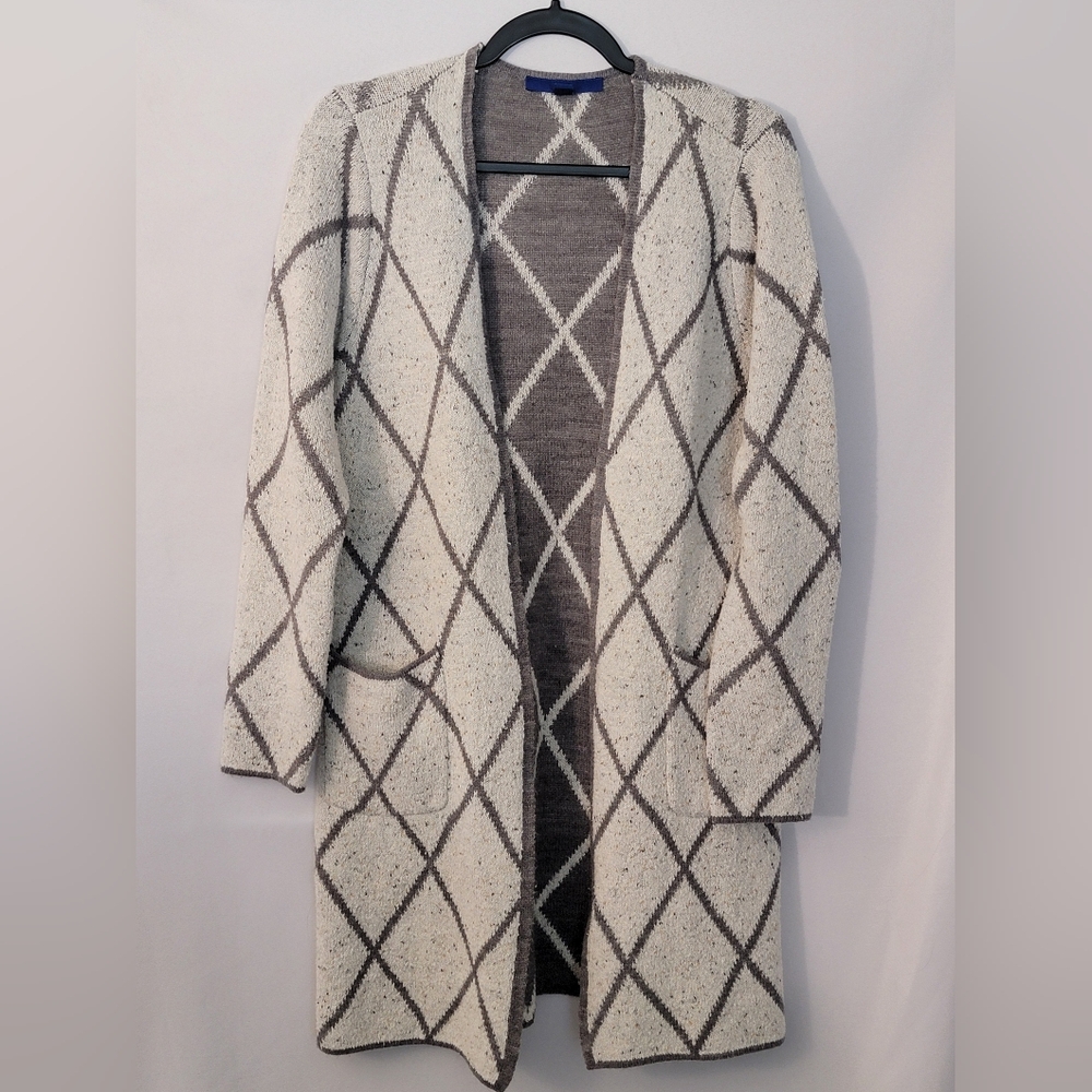 Apt. 9 Open Front Diamond Pattern Cardigan Size S
